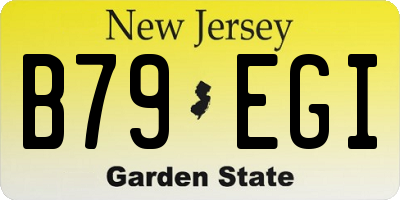 NJ license plate B79EGI