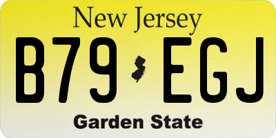 NJ license plate B79EGJ