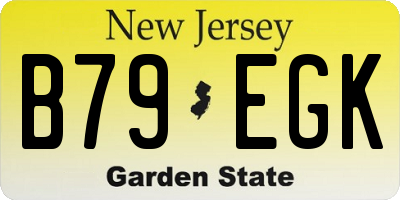 NJ license plate B79EGK