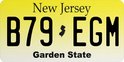 NJ license plate B79EGM