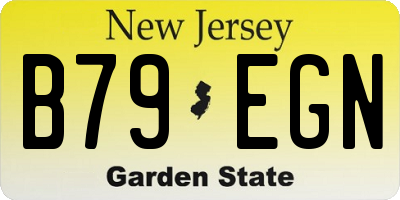 NJ license plate B79EGN