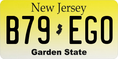 NJ license plate B79EGO