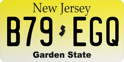NJ license plate B79EGQ