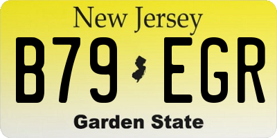 NJ license plate B79EGR