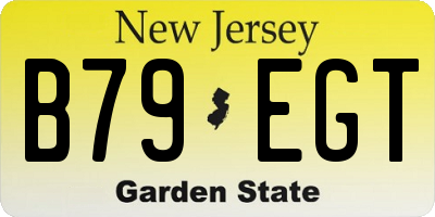 NJ license plate B79EGT