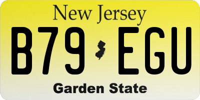 NJ license plate B79EGU
