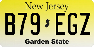 NJ license plate B79EGZ