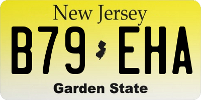 NJ license plate B79EHA