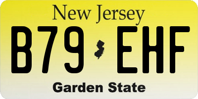 NJ license plate B79EHF