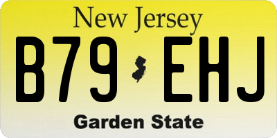 NJ license plate B79EHJ