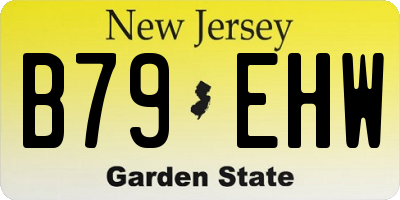 NJ license plate B79EHW