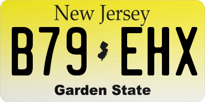NJ license plate B79EHX