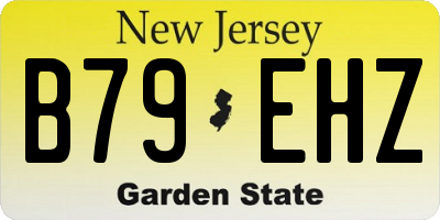 NJ license plate B79EHZ