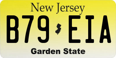 NJ license plate B79EIA