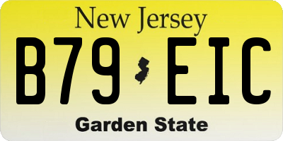 NJ license plate B79EIC