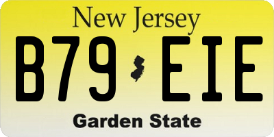 NJ license plate B79EIE