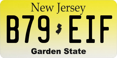 NJ license plate B79EIF