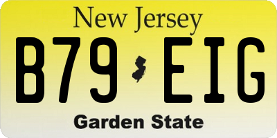 NJ license plate B79EIG