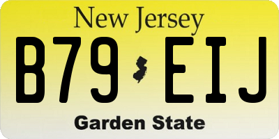 NJ license plate B79EIJ
