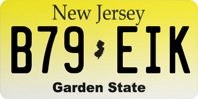 NJ license plate B79EIK