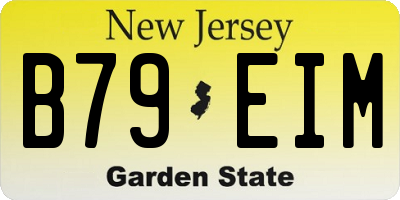 NJ license plate B79EIM