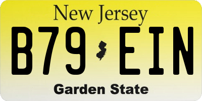 NJ license plate B79EIN