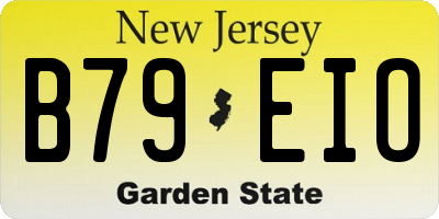 NJ license plate B79EIO