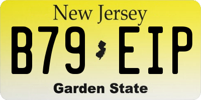 NJ license plate B79EIP