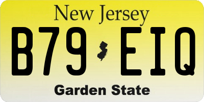 NJ license plate B79EIQ