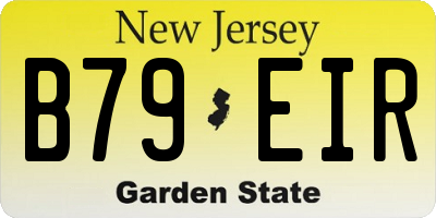 NJ license plate B79EIR