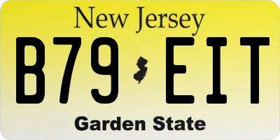 NJ license plate B79EIT