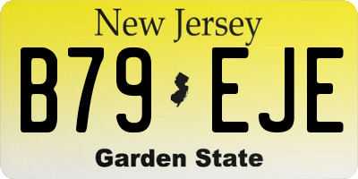 NJ license plate B79EJE