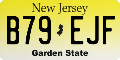 NJ license plate B79EJF