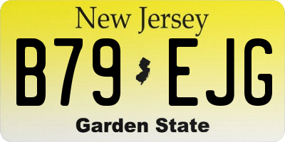 NJ license plate B79EJG