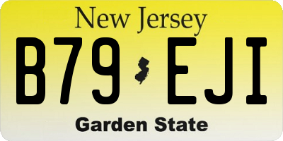 NJ license plate B79EJI