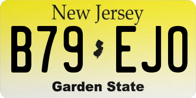 NJ license plate B79EJO