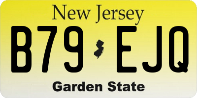 NJ license plate B79EJQ