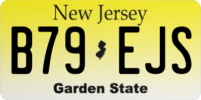 NJ license plate B79EJS