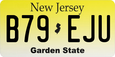 NJ license plate B79EJU