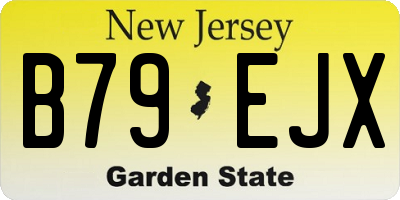 NJ license plate B79EJX