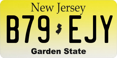 NJ license plate B79EJY