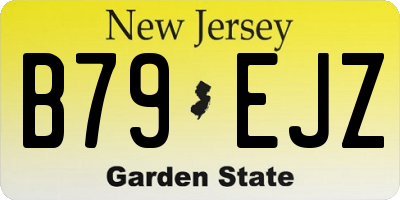 NJ license plate B79EJZ