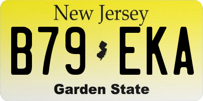 NJ license plate B79EKA