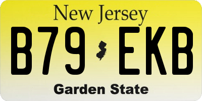NJ license plate B79EKB