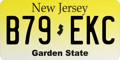 NJ license plate B79EKC