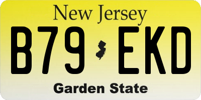 NJ license plate B79EKD