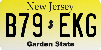 NJ license plate B79EKG