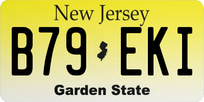 NJ license plate B79EKI