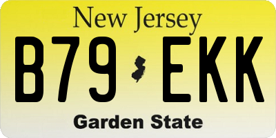 NJ license plate B79EKK