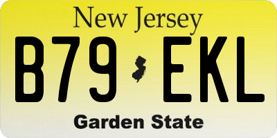 NJ license plate B79EKL